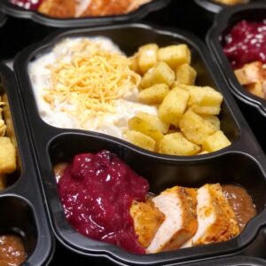 Kalkoen met cranberrie, aardappel en witlof/kaas