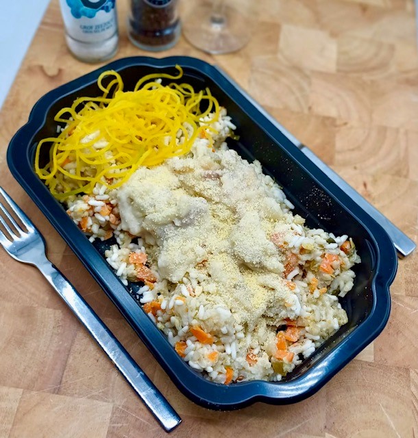 Risotto met kip en gegrilde groenten