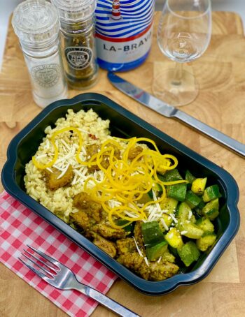 Risotto met kip en gegrilde groenten