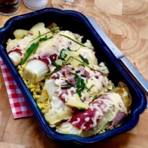 Witlof met ham/kaas/ananas en Veluwse gort