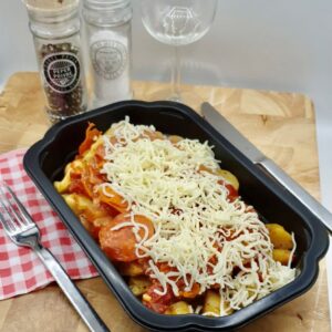 Aardappelschotel 'pizza pepperoni'