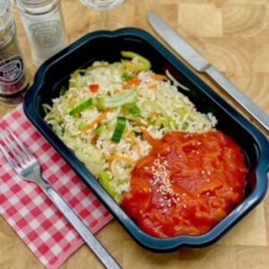 Nasi goreng met zoetzure kip & Oosterse groenten