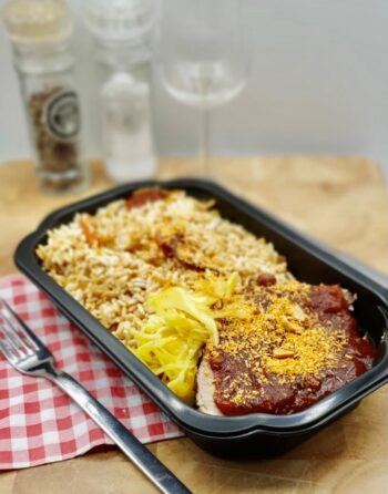 Nasi goreng met babi pangang