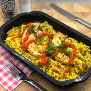 Portugese rijst met piri-piri kip