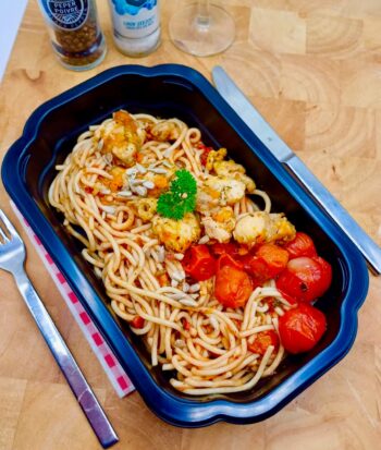 spaghetti kip pesto cherry