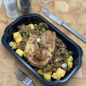 Captains dinner van kapucijners met speklapje