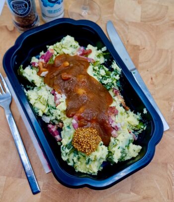 Stamppot gezond met runderjachtsaus