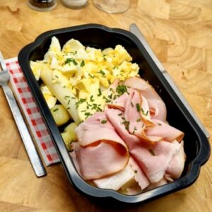 Asperges met ham-kriel-ei, Hollandaise saus en bieslook