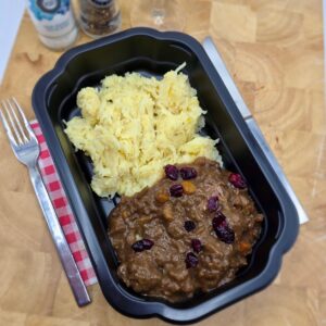 Limburgs zuurvlees met knolselderij stamppot